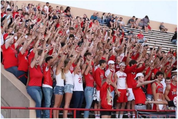 PCHS students at a 2019 football game